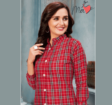 Buy Women Red Checked Dress