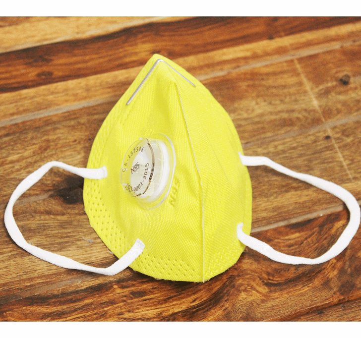 Buy N95 Protective Mask - Filteration Efficiency  Upto 95% (Yellow)