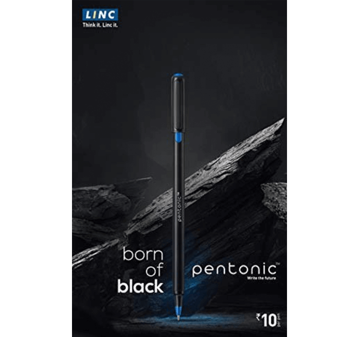 Buy Linc Pentonic 0.6mm Gel Pen (Black Ink) (Pack Of 10)