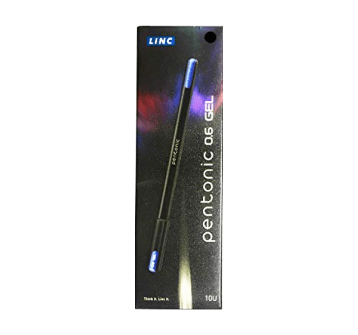 Linc Pentonic 0.6mm Gel Pen (Black Ink) (Pack Of 10)