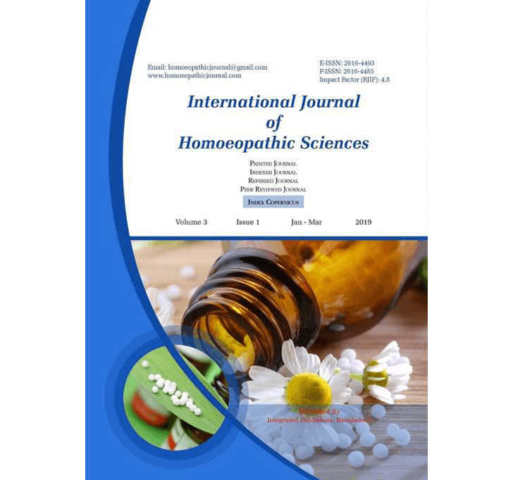Buy International Journal Of Homoeopathic Sciences