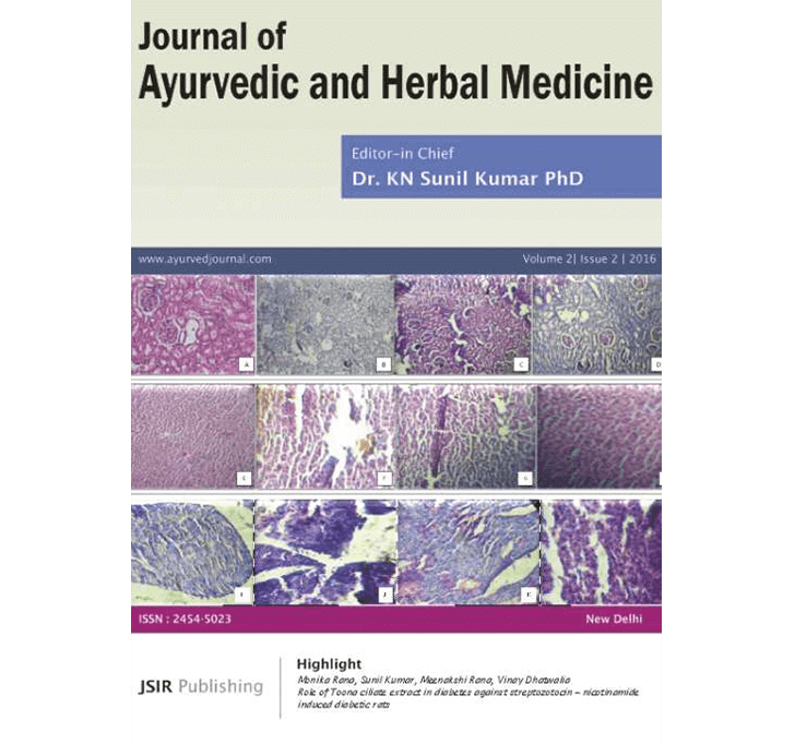 Buy Journal Of Ayurvedic And Herbal Medicine