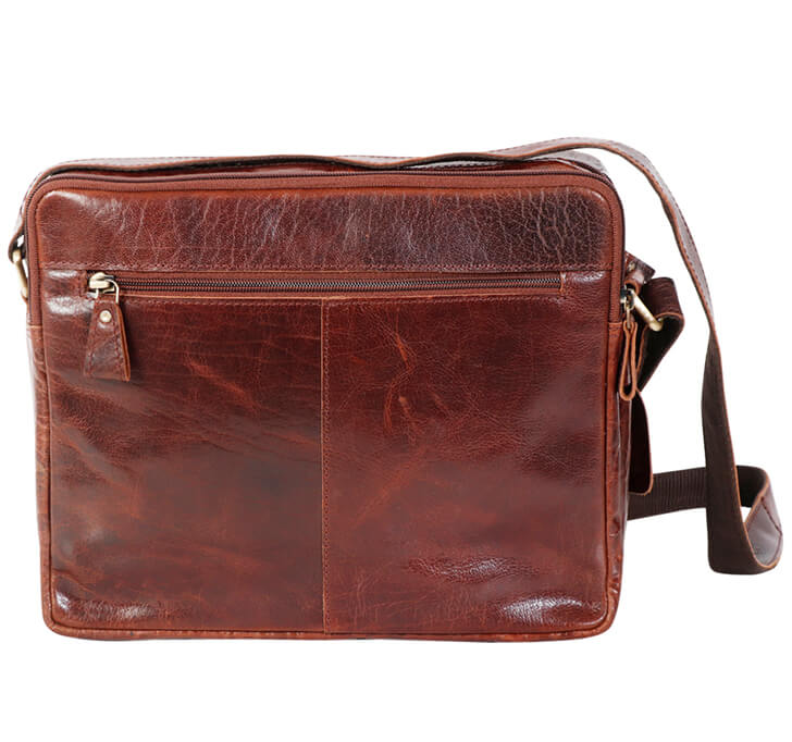 ADAM BURK Havana Messenger Leather Bag