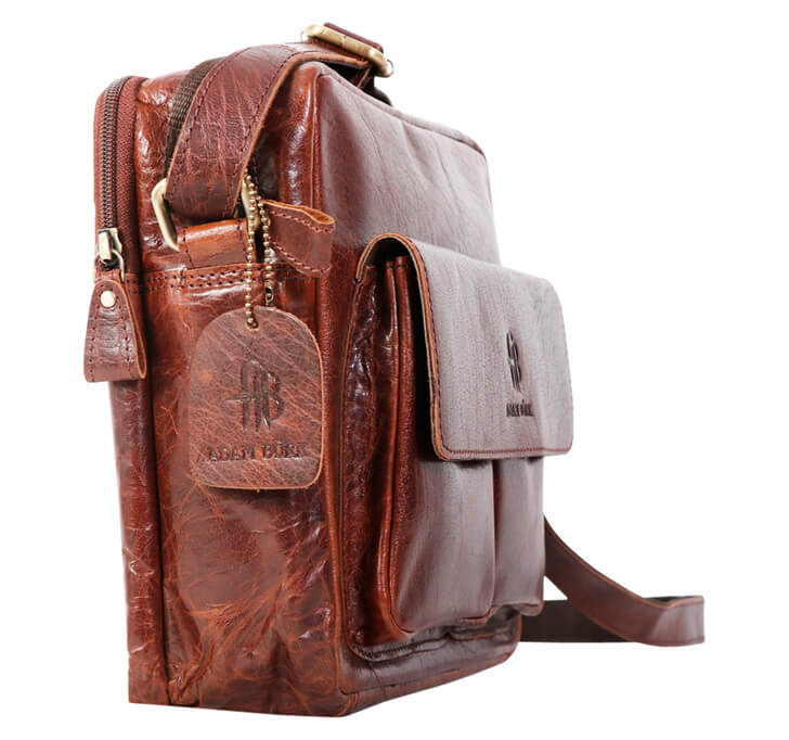 Buy ADAM BURK Havana Messenger Leather Bag