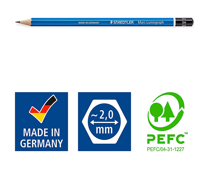 Buy Staedtler Mars Lumograph 100-3H Pencil (Box Of 12)