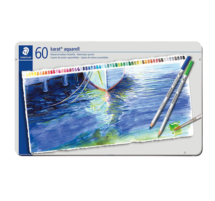 Buy Staedtler Karat Aquarell Premium Watercolor Pencils, Set Of 60 Colors (125M60)