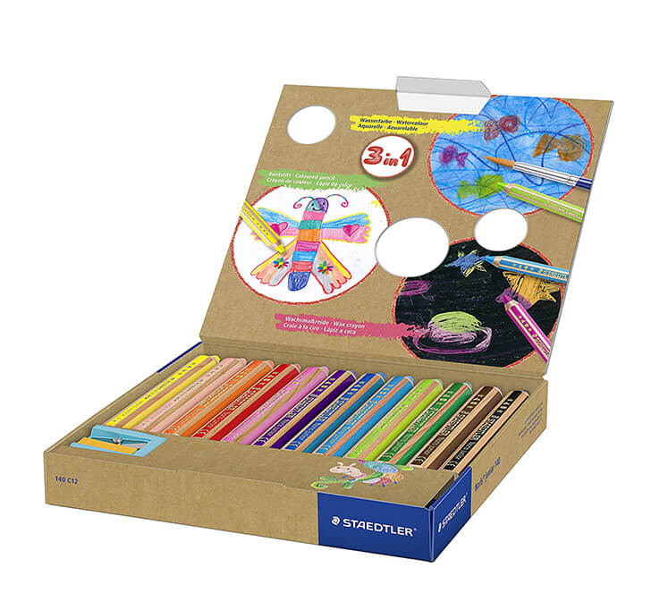 Buy Staedtler Buddy Jumbo Water Colour Pencil Set - Pack Of 12
