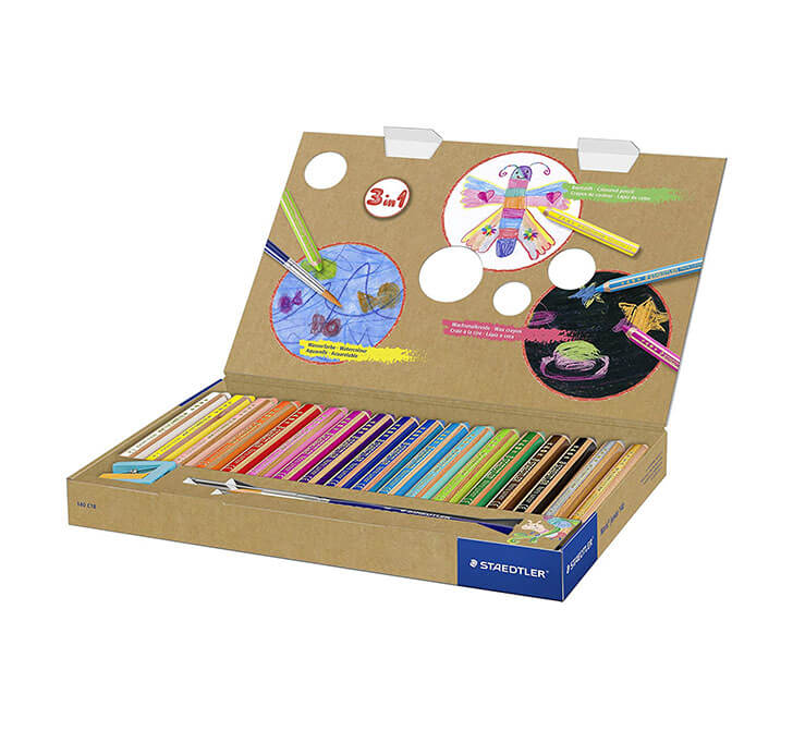 Staedtler Buddy Jumbo Water Colour Pencil Set - Pack Of 18