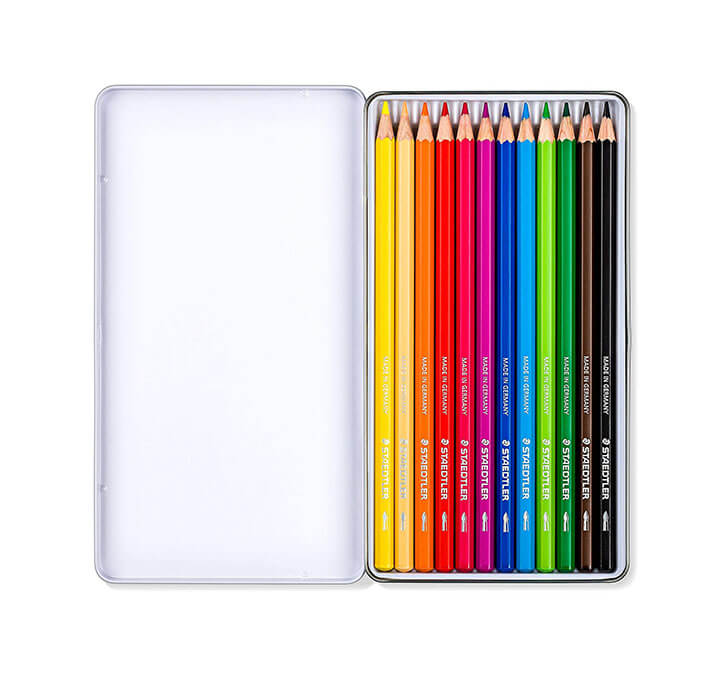 Buy Staedtler Premium Watercolour Pencils 12 Colours In Metal Box Packing