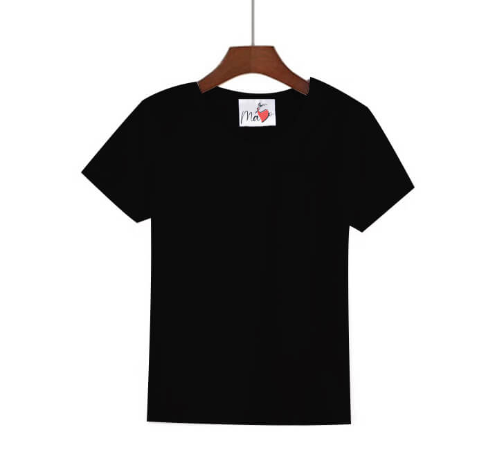 Buy MaYo Girl Black Half Sleeve T-Shirt (100% Cotton)
