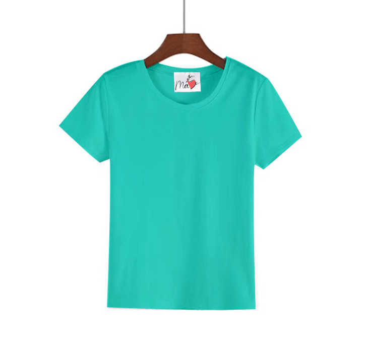 Buy MaYo Girl Turquoise Half Sleeve T-Shirt