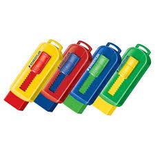 Buy Staedtler 525 PS1 S PVC-Free Eraser With Sliding Plastic Sleeves - Assorted Colours - Pack Of 4