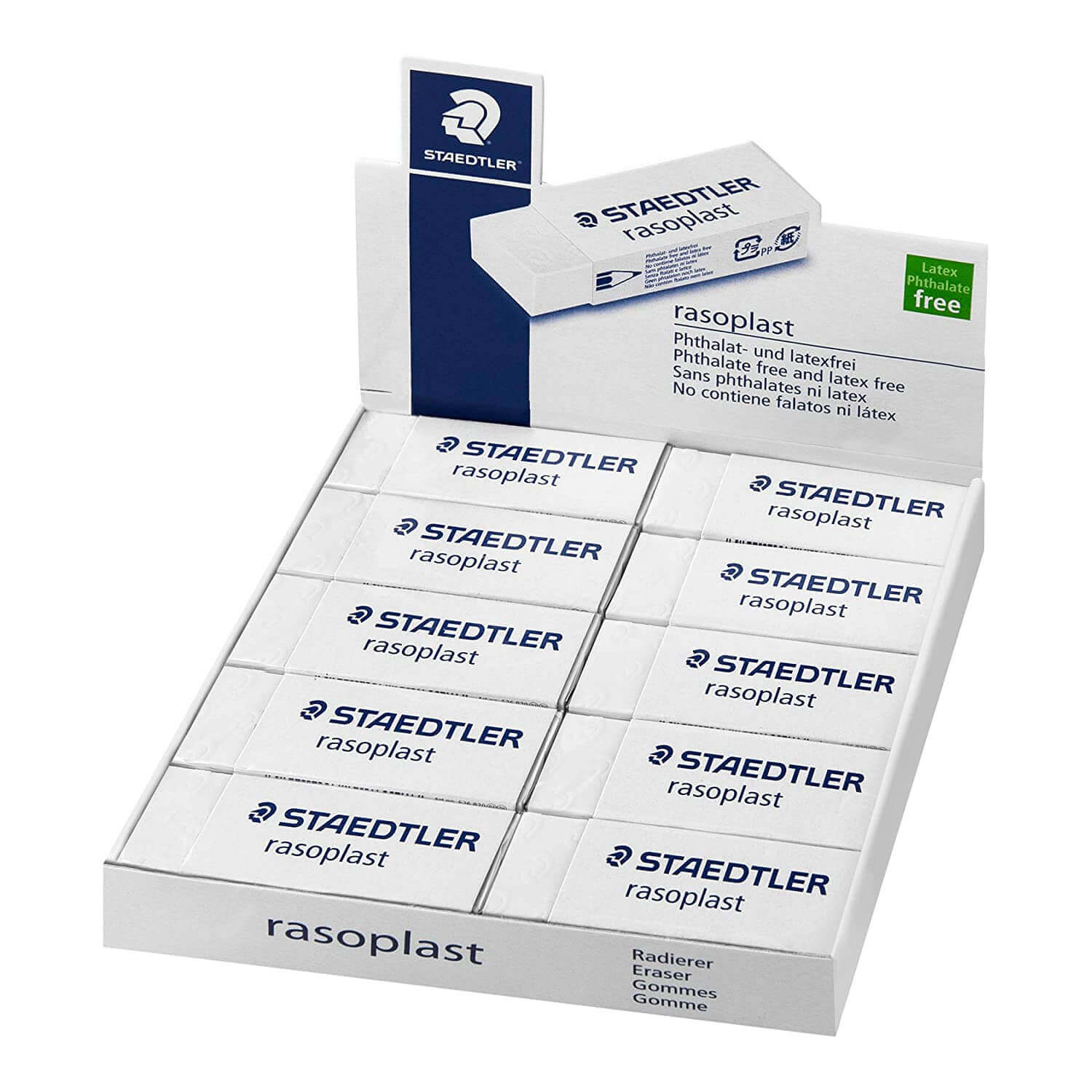Buy Staedtler Rasoplast Phthalate And PVC Free Eraser, Pack Of 20