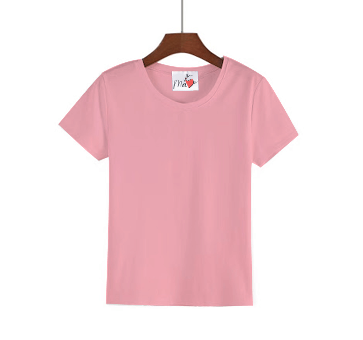 Buy MaYo Girl Light Pink Half Sleeve T-Shirt 