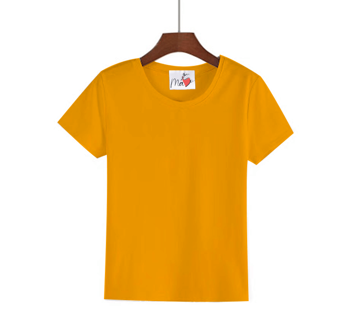 Buy MaYo Girl Dark Orange Half Sleeve T-Shirt