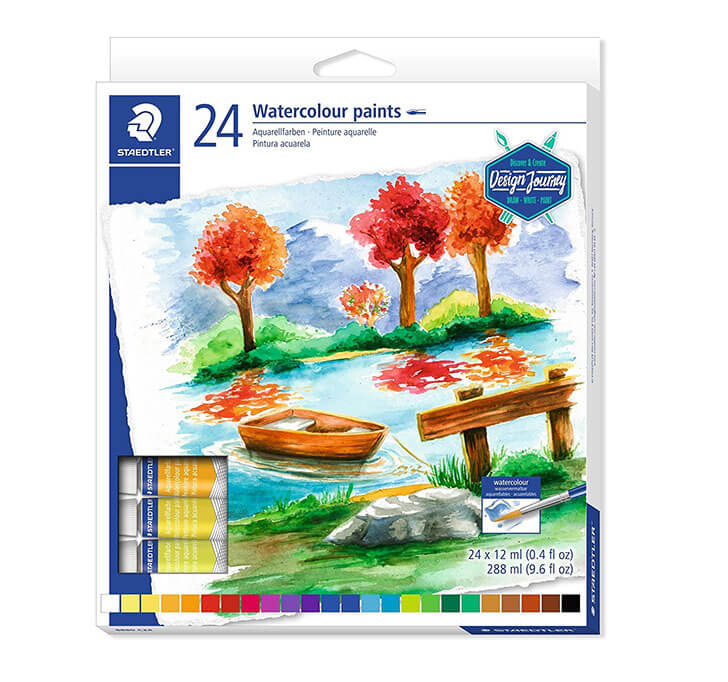 Buy Staedtler Aquarell Water Colour Paint Set - Pack Of 12 Tubes