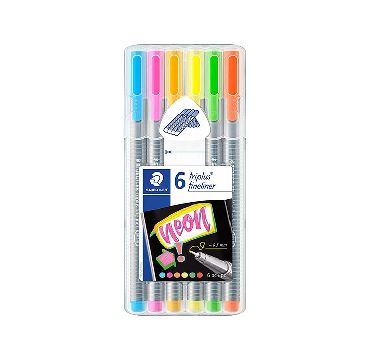 Buy Staedtler Fineliner Pens In Stand Up Box, 6 Shades