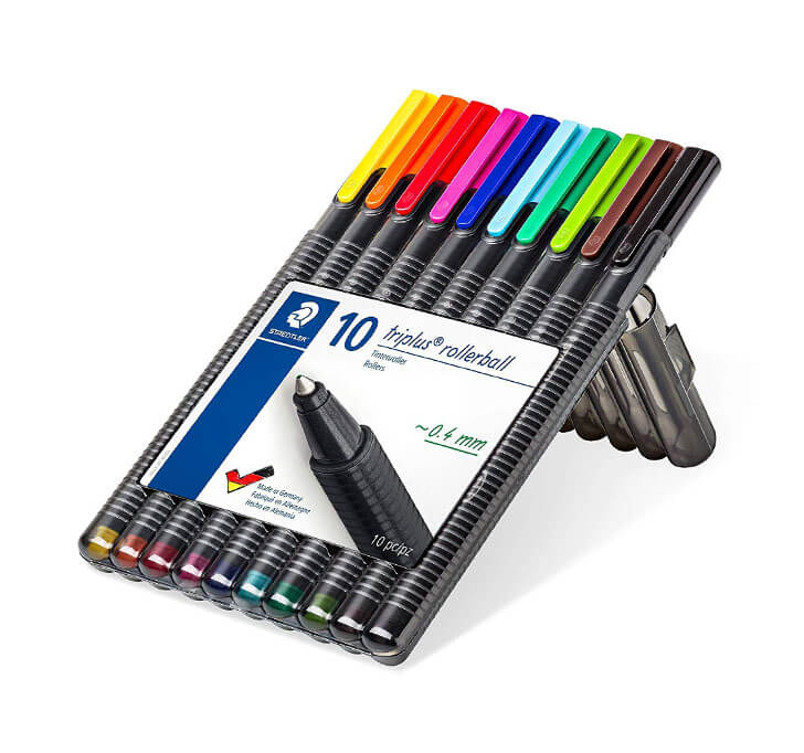 Staedtler Triplus Roller 403 SB10 Triangular Rollerball Desktop Box