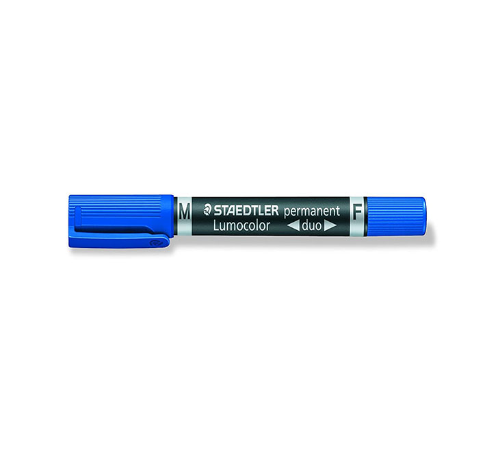 Buy Lumocolor Permanent Duo 348 Blue Double Ended Permanent Marker With Two Bullet Tips