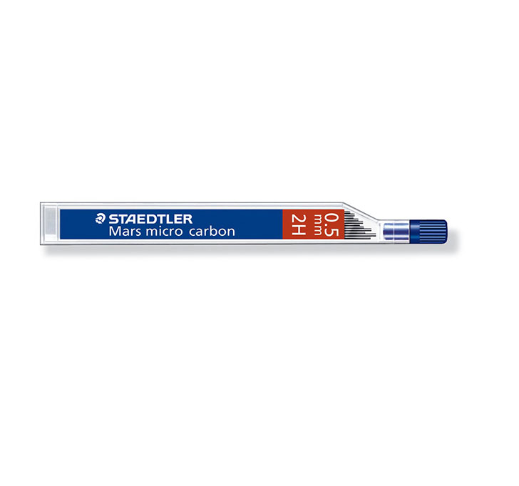 Buy Staedtler Micro Mars Carbon Mechanical Pencil Lead, 0.5 Mm, 2H, 60 Mm X 12 Leads (250 05 2H)