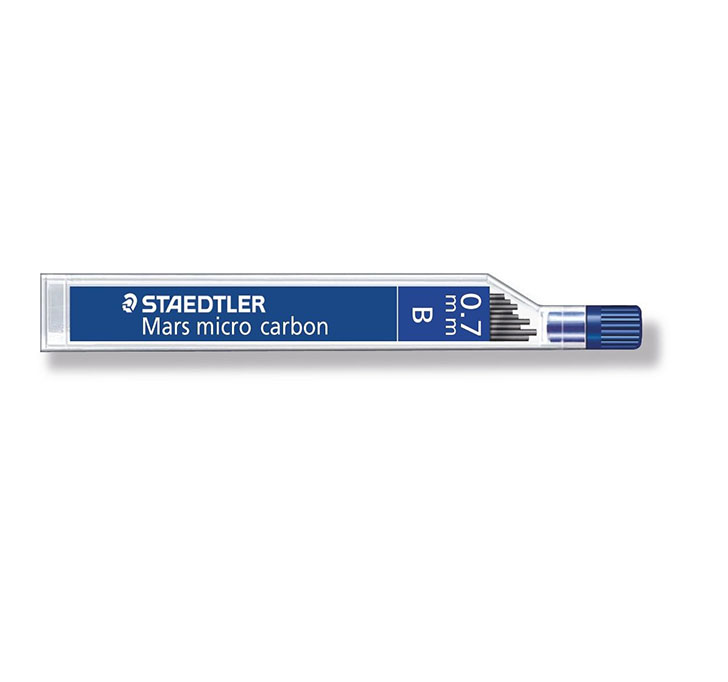 Buy Staedtler Micro Mars Carbon Mechanical Pencil Lead, 0.7 Mm, B, 60 Mm X 12 (250 07 B)
