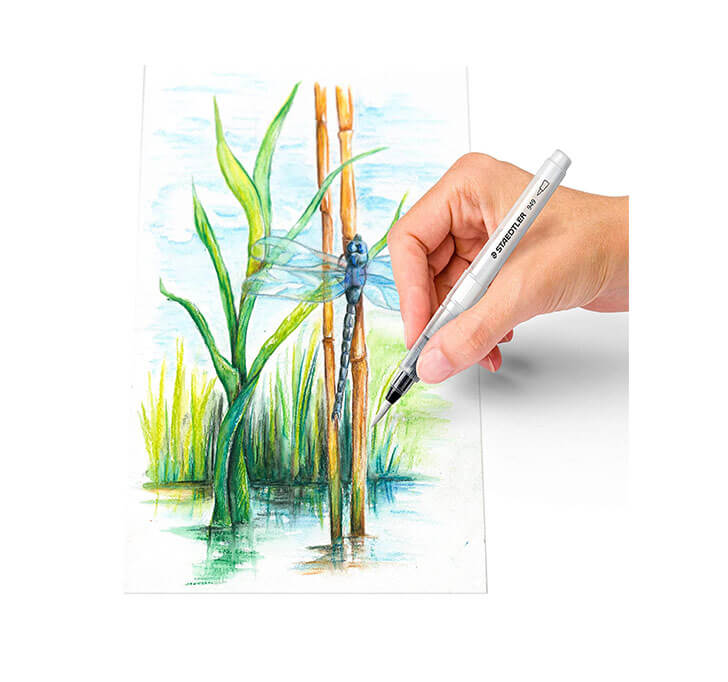 Buy Staedtler Water Brush Set Of 4 Different Brushes In Blister Packing