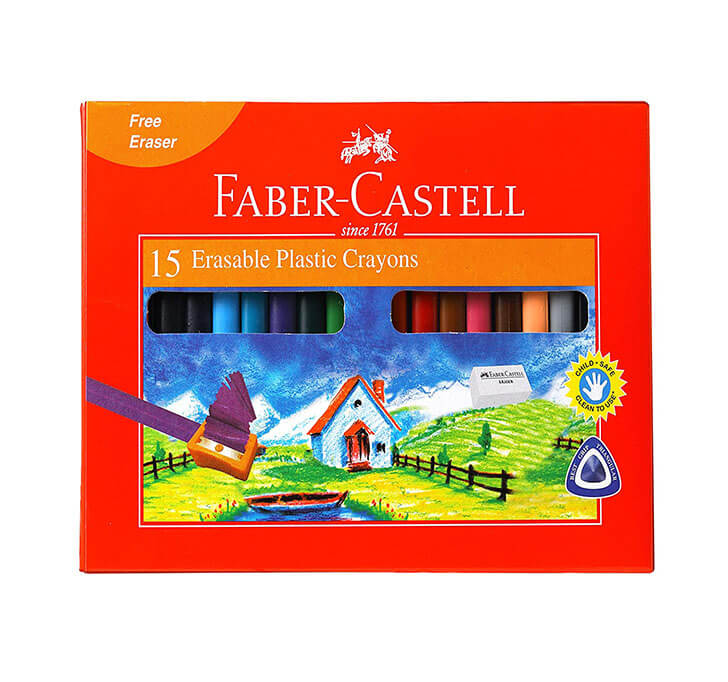 Buy Faber-Castell Erasable Plastic Crayon Set - 70mm