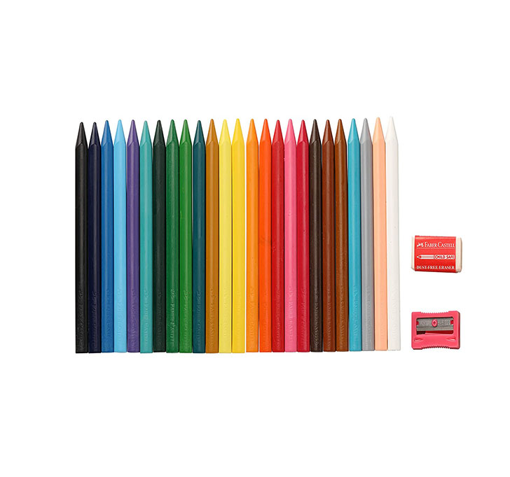 Faber-Castell Erasable Plastic Crayon Set - 110mm