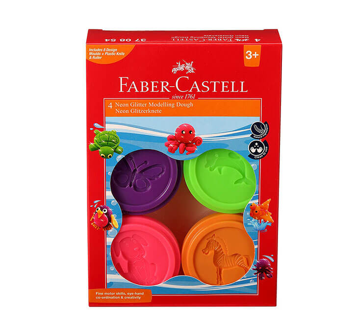 Buy Faber-Castell Modelling Dough Neon Glitter