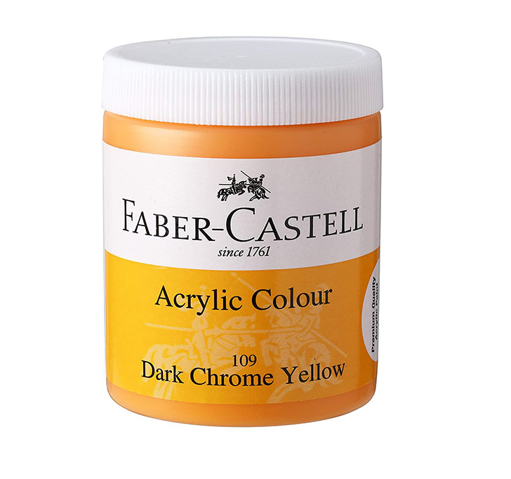 Buy Acrylic 140ml Jar - Dark Chrome Yellow 109