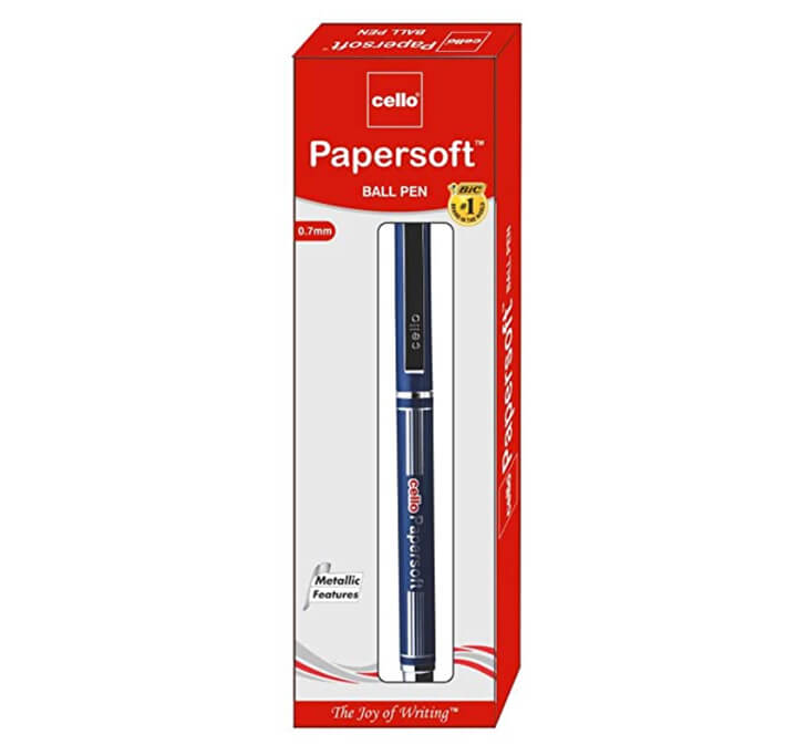 Buy Cello Papersoft Ball Pen (0.7 Mm) (Blue Color) (Pack Of 10)