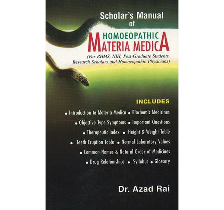 Buy Scholar's Manual Of Homoeopathic Materia Medica: For BHMS, NIH, Post-Graduate Students, Research Scholars & Homoeopathic Physicians: 1