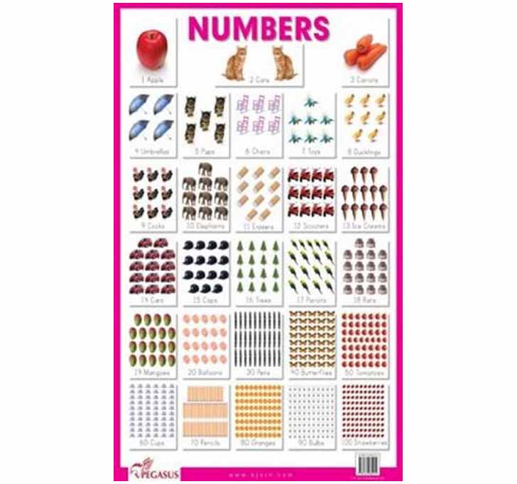 Buy Numbers - Thick Laminated Preschool Chart