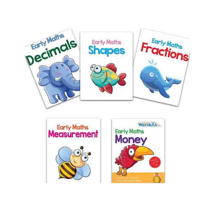 Buy Set Of 5 Early Maths Learning Books Covering Decimals, Fractions, Measuring, Money & Shapes 