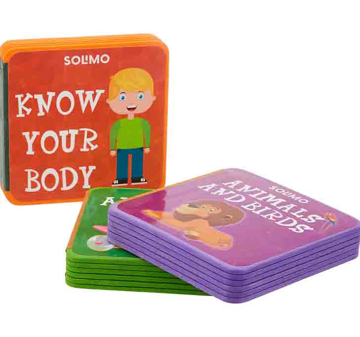 Buy Amazon Brand - Solimo My Very First Foam Books (Set Of 3, Alphabets, Know Your Body, Animals & Birds) 