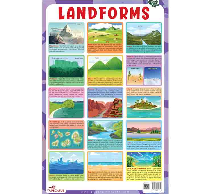 Buy Landforms - Thick Laminated Chart Wall Chart – 1 January 2019