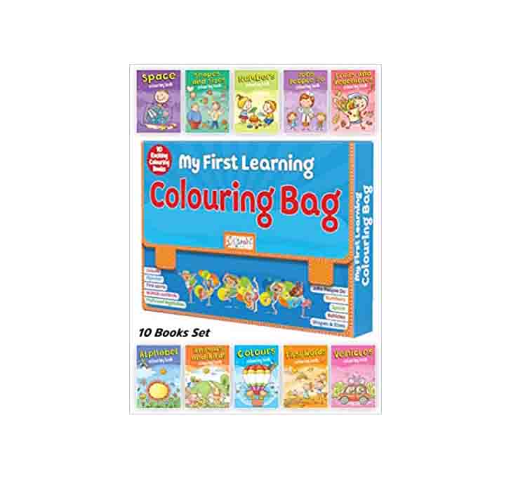 Buy My First Learning Colouring Bag - Set Of 10 Exciting Colouring Books Product Bundle – 1 January 2019