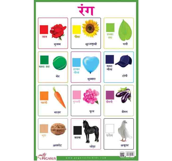 Buy Rang Hindi Colours - Thick Laminated Primary Chart