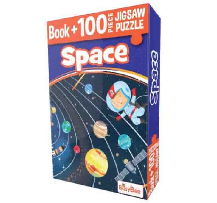 Buy Popcorn Games & Puzzles Space - Book + 100 Pieces Jigsaw Puzzle