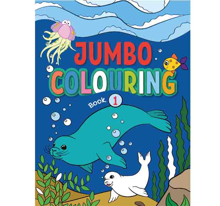 Buy Jumbo Colouring Book 1 - Mega Colouring Book For 3 To 5 Years Old Kids Paperback – 1 January 2020