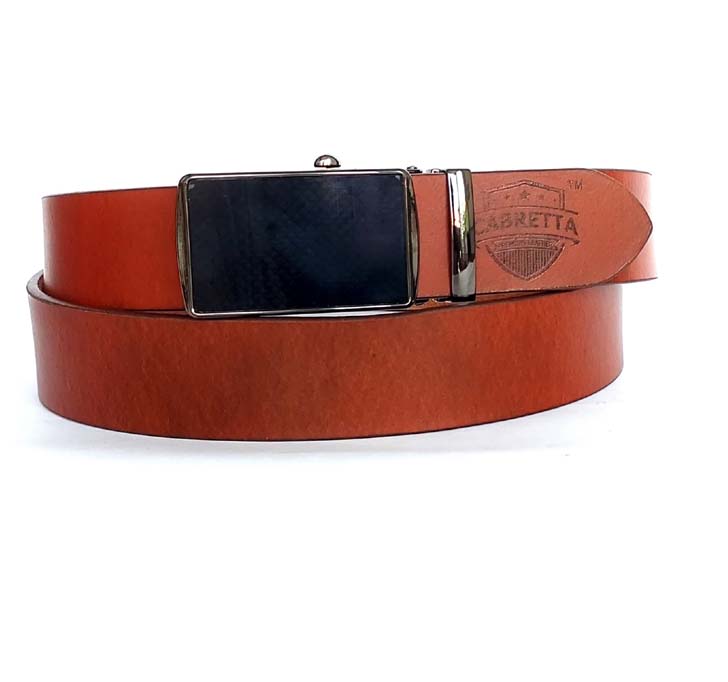 Buy Cabretta Geniune Leather Free Size Stylish Belt For Men And Boys With Autolock Buckle 35MM (Belt Waist Size - 42)(CBABL4)