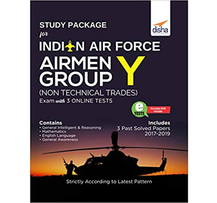 Buy Study Package For Indian Air Force Airmen Group Y (Non-Technical Trades) Exam With 3 Online Sets