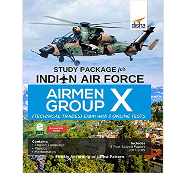 Buy Study Package For Indian Air Force Airmen Group X (Technical Trades) Exam With 3 Online Sets