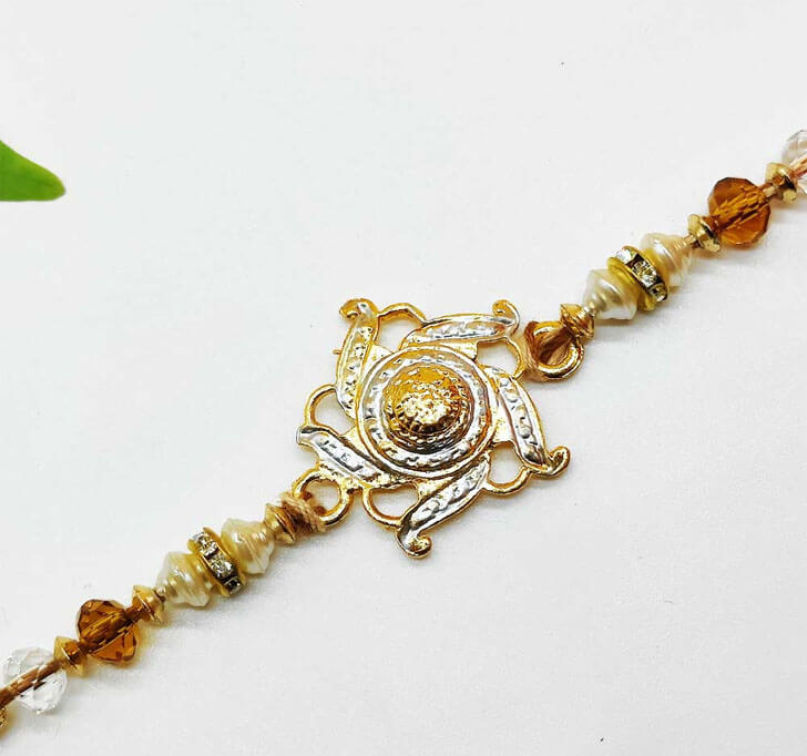 Buy Swastik Golden Bhaiya Rakhi