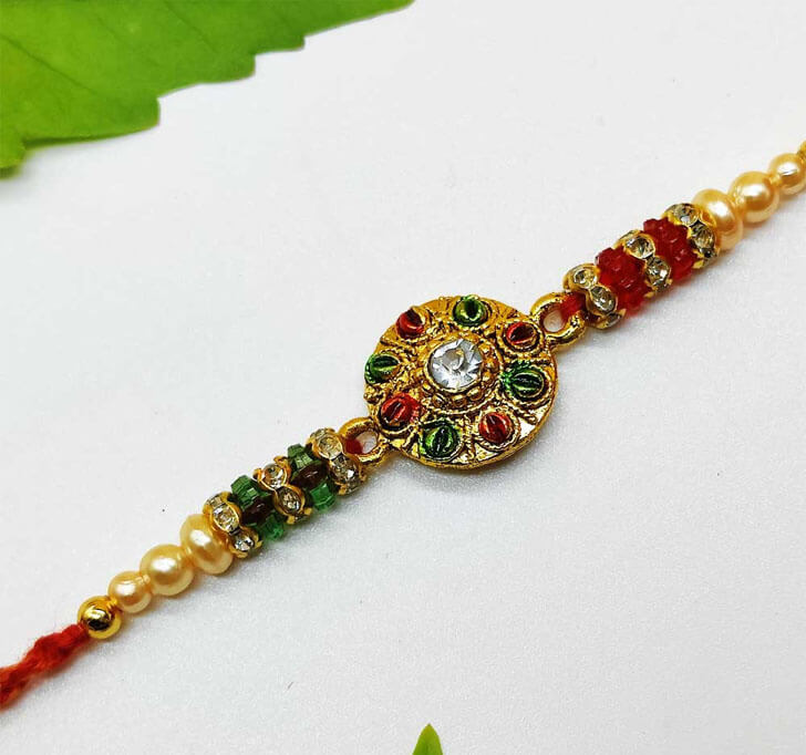 Buy Semi Precious Stone Bhaiya Rakhi