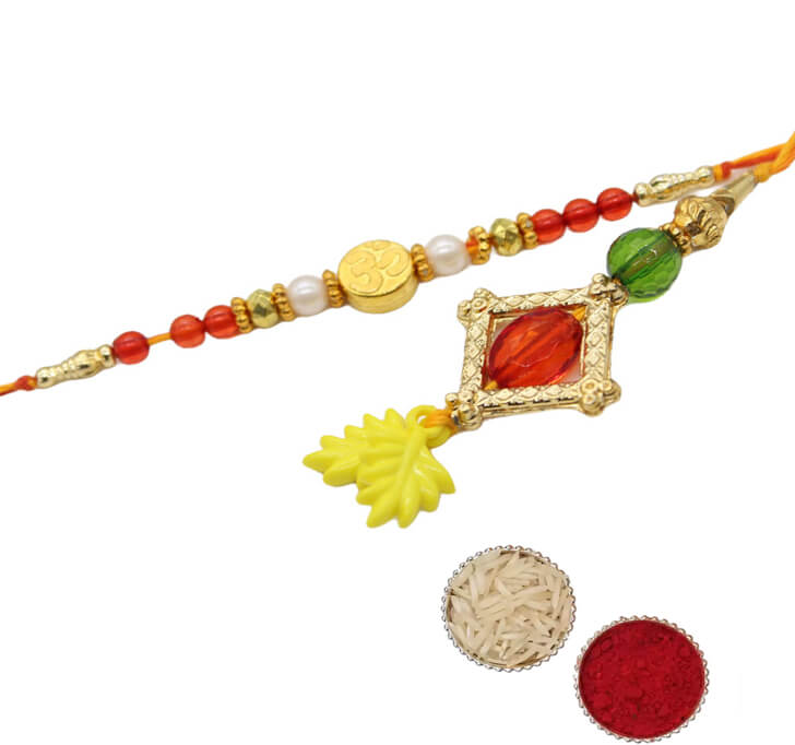Buy Multicolor Attractive Lumba Paired Rakhi