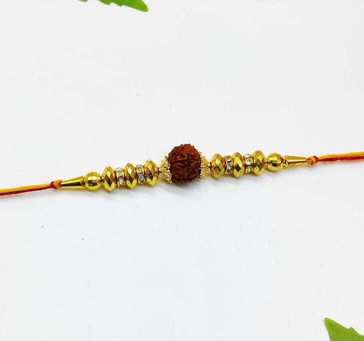 Rudraksha Center Piece Bhaiya Rakhi