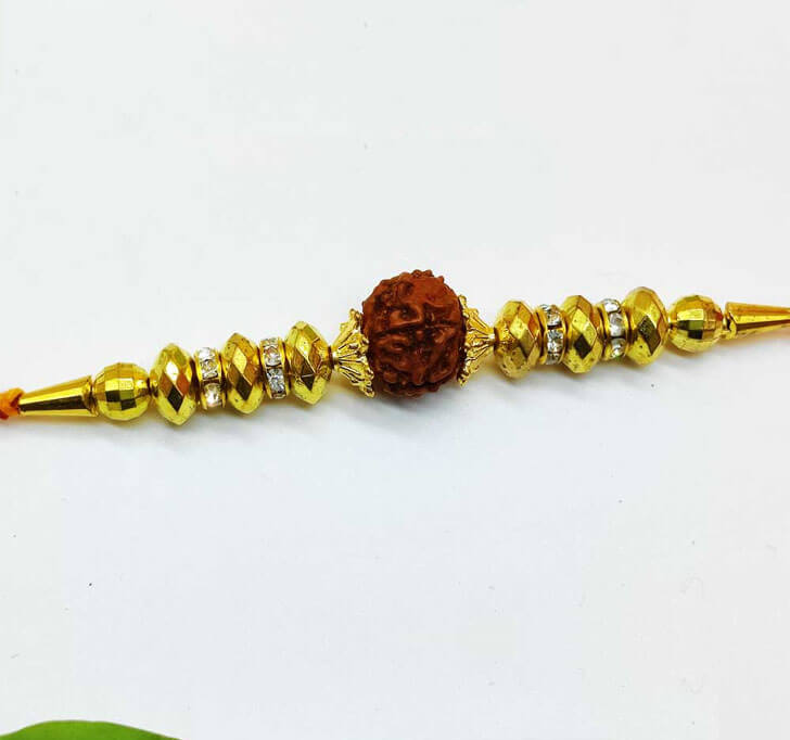 Buy Rudraksha Center Piece Bhaiya Rakhi