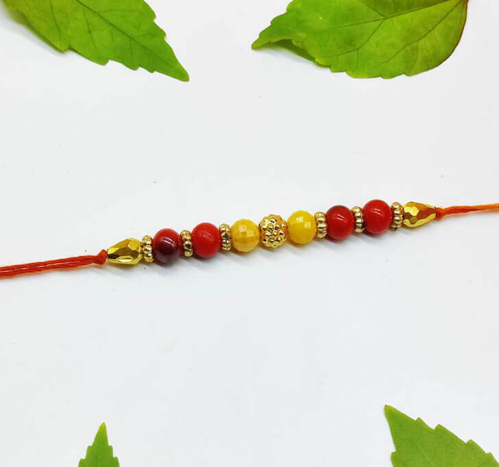 Buy Multicolor Beads Bhaiya Rakhi