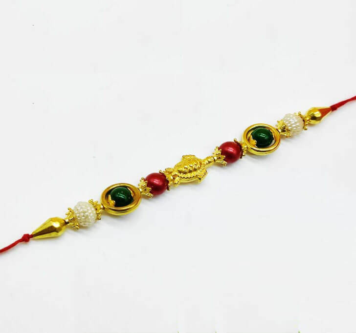 Fancy Multicolor Beads Bhaiya Rakhi